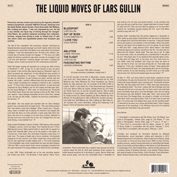 LARS GULLIN The Liquid Moves Of Lars Gullin Back Back Cover